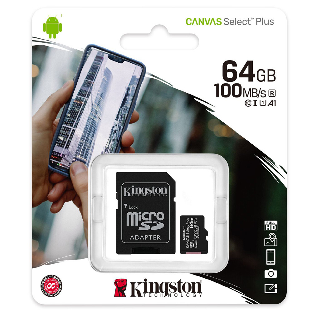Memoria Micro Sd 64Gb Marca Kingston Clase 10 Original