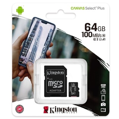 Memoria Micro Sd 64Gb Marca Kingston Clase 10 Original