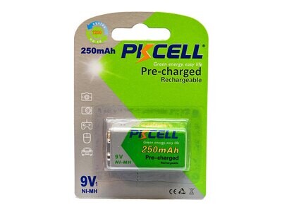Pilas Pkcell Recargables Pre-cargadas 9v 250mah X1