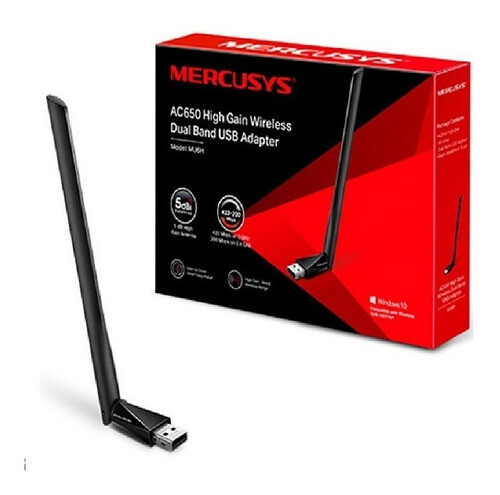 Antena Usb MU6h Inalambrico Wifi Mercusys AC650 Dual Band