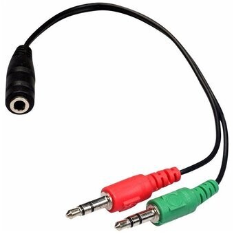 Cable Adaptador 3.5mm Audifono Y Microfono Audio Pc