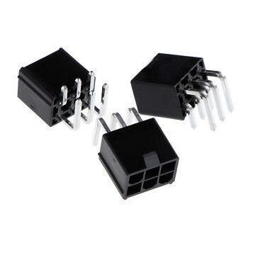 Conector Alimentación Pci-e 4,2mm Negro/blanco 6pin Hembra para Antminer y Bitmain
