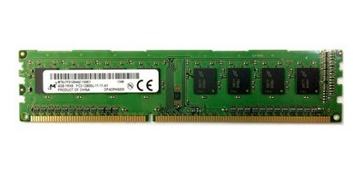 Memoria Ddr3 4gb 12800 mHz marca Micron