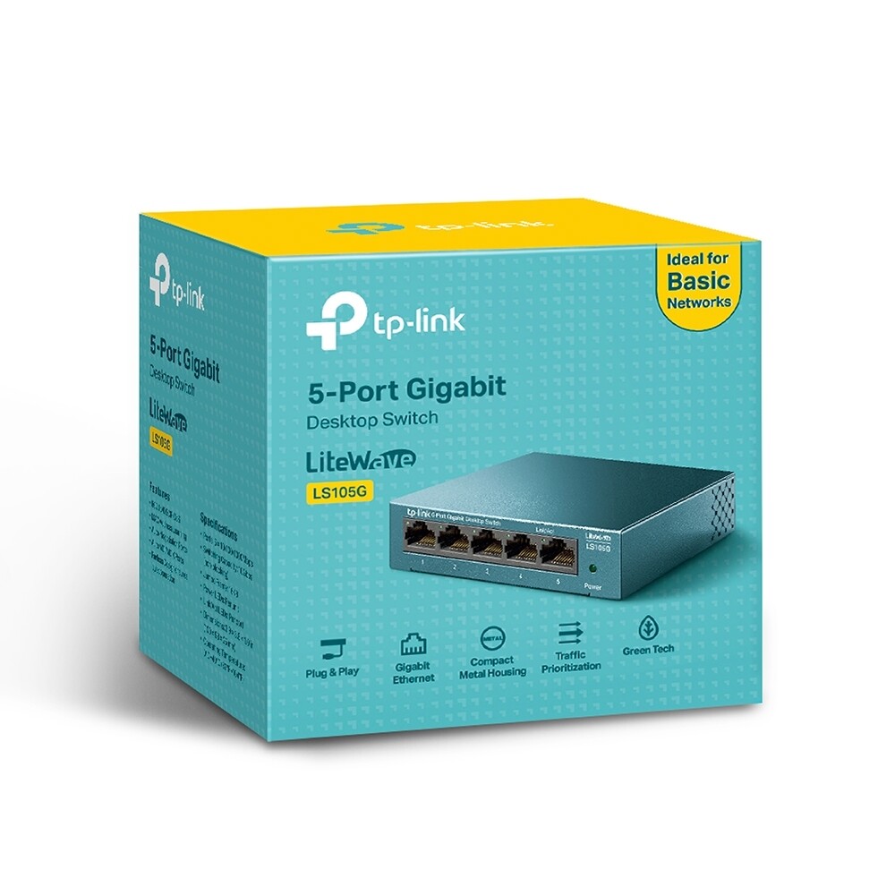 Switch 5 Puertos Gigabit Tplink 10/100/1000 LS105G