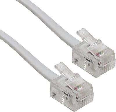 Cable de Telefono Fijo Rj11 1.5 Metros Con Conector