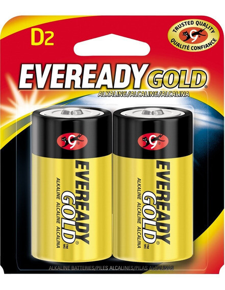 Baterias Alcalinas D2 1.5v Eveready Gold