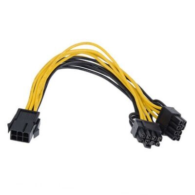 Cable Adaptador Pcie 6 Pines A Dual 8 Y 6 Pin Gpu