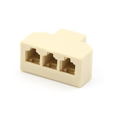 Adaptador RJ11 triple hembra