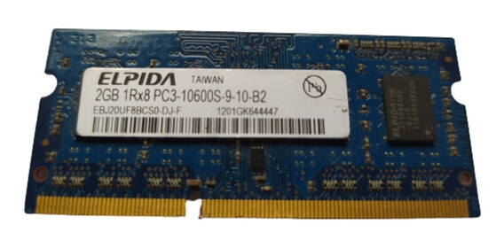 Memoria Ram 2GB DDR3 10600 para laptop ELPIDA