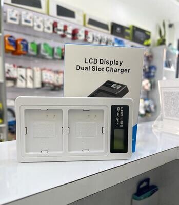 Cargador doble USB LCD para batería de camara A-1, A-2