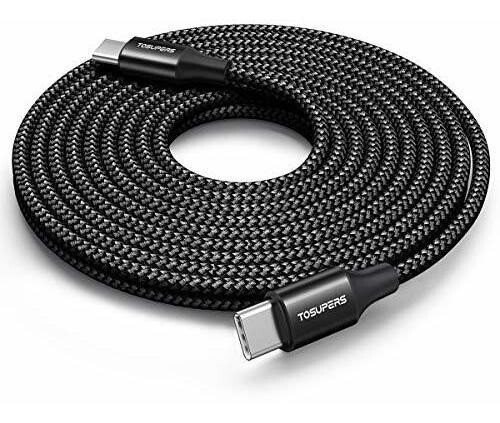 Cable tipo c Macho- Macho Carga Rapida	TOSUPERS 3mts