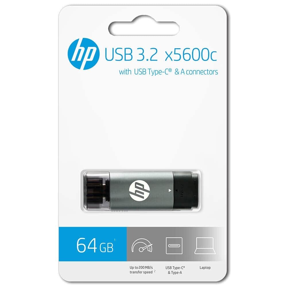 Pendrive HP 64GB Con OTG USB/Tipo C X5600C