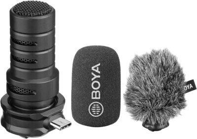 Micrófono condensador para dispositivos Android, BOYA BY-DM100