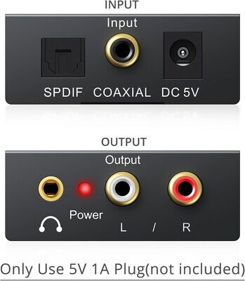 Conversor de audio digital a analógico Negro, PROZOR