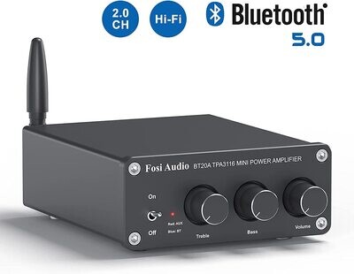 Amplificador integrado 2.0 canales Fosi Audio BT20A Bluetooth 5.0