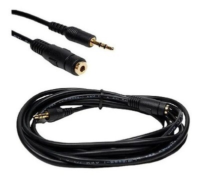 Cable Extensión Plug Auxiliar 3.5mm Macho-hembra 5 metros