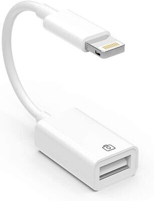 Adaptador Lightning macho a USB hembra  para Apple iPhone 11 12 Mini max Pro xs xr x se2 7 8plus iPad air3 A cámara Memory Stick conector teclado y ratón Flash Drive Kit de conexión Splitter