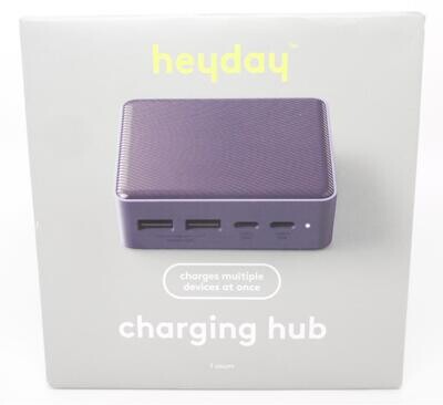 Hub de carga USB de 4 puertos Heyday ( 2 USB, 2 USB-C)