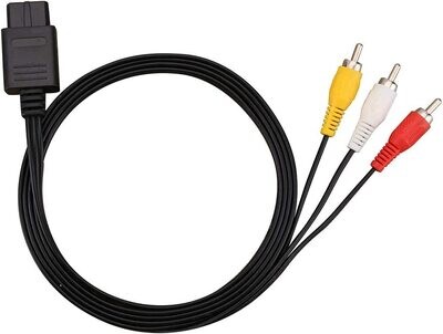 Cable AV de video compuesto compatible con Nintendo 64/N64/GameCube/Super Nintendo SNES TV Game (6 pies)