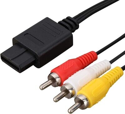 Cable AV de video compuesto compatible con Nintendo 64/N64/GameCube/Super Nintendo SNES TV Game (6 pies)