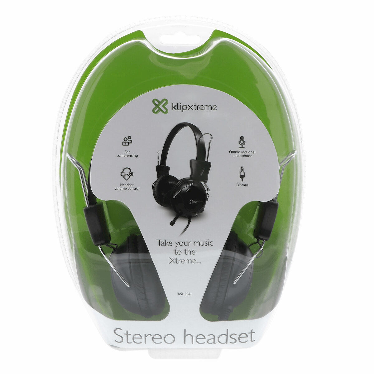 Audifonos con micrófono para call center, klipxtreme ksh-301