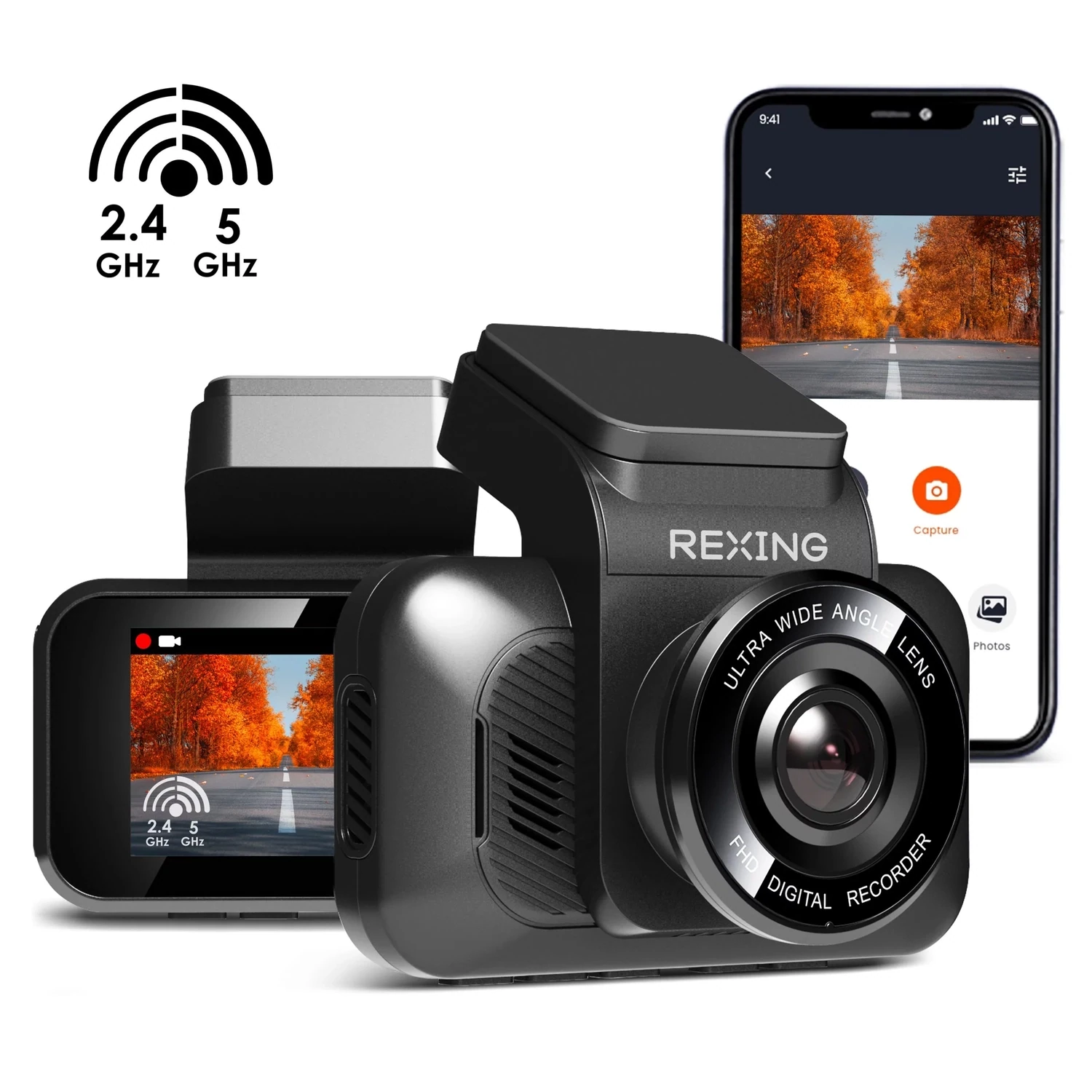 Camara y Grabadora para Parabrisa de Carro, Rexing V55