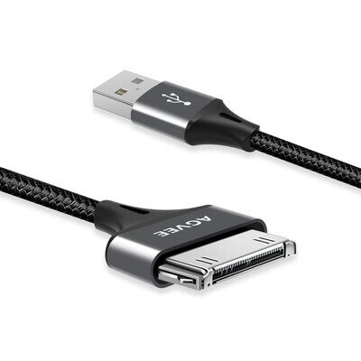 Cable de carga USB a 30 pin para iPhone 4/4S, iPad 1/2/3, iPod Classic Nano Touch,
