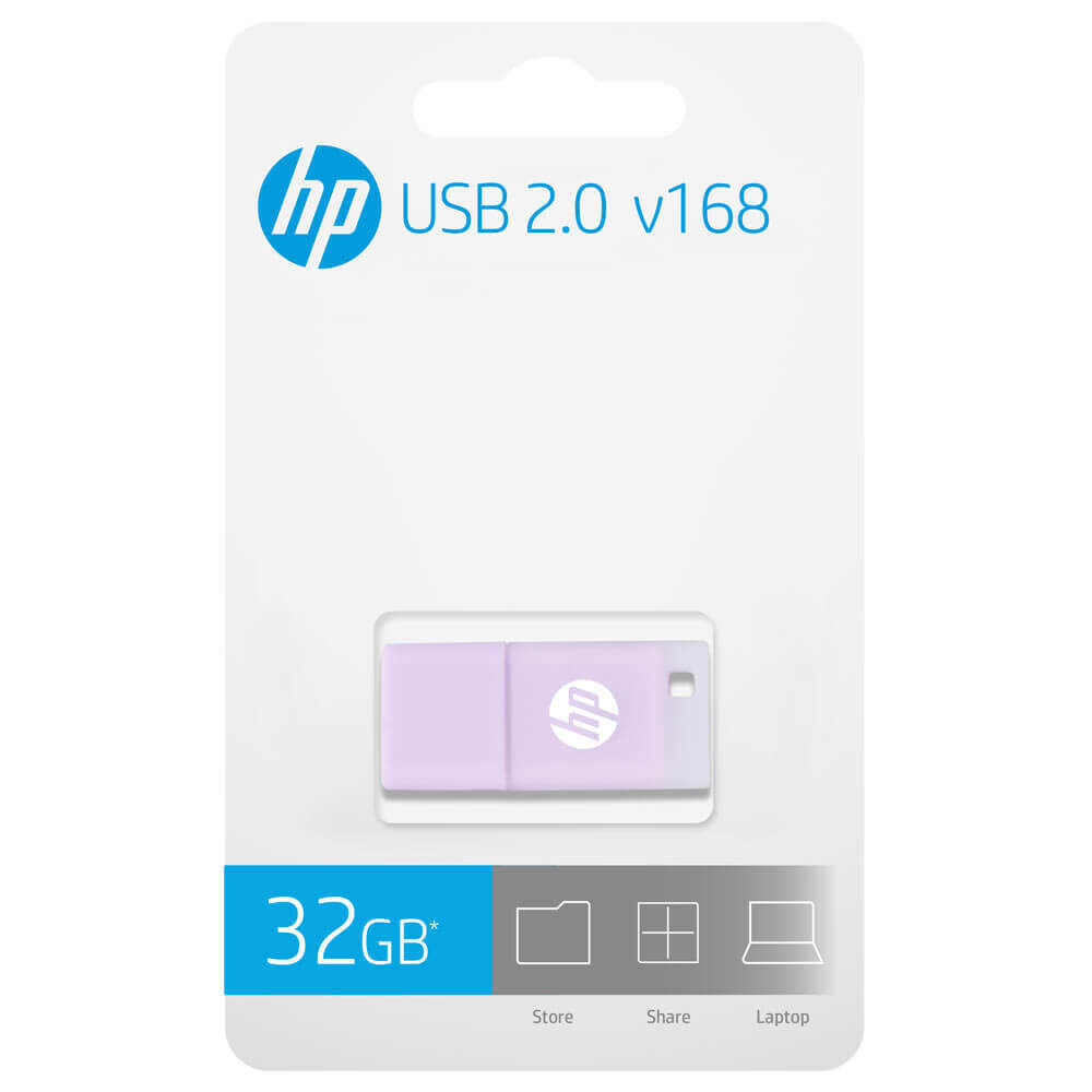 Pendrive Hp 32gb Usb 2.0 V168 Morado