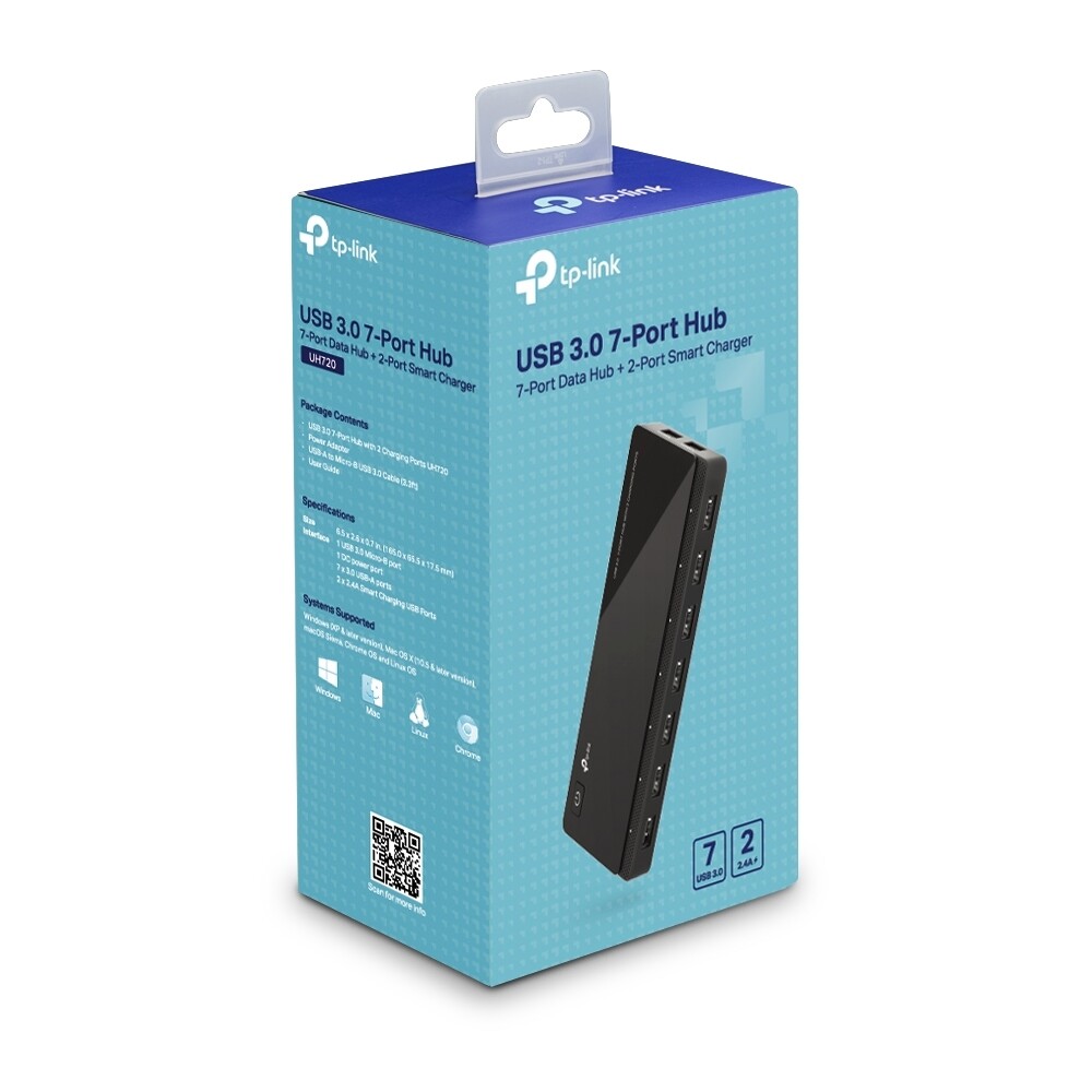 Hub de 7 Puertos USB 3.0 con 2 Puertos de Carga Tp Link UH720