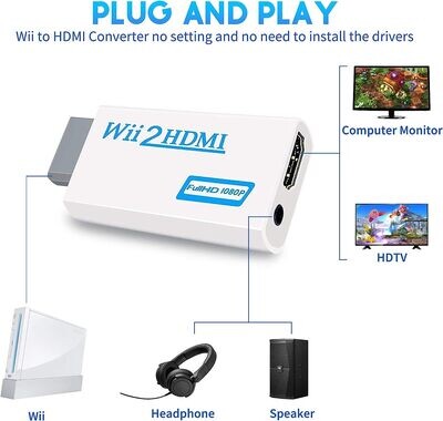 Convertidor Wii a HDMI 1080P