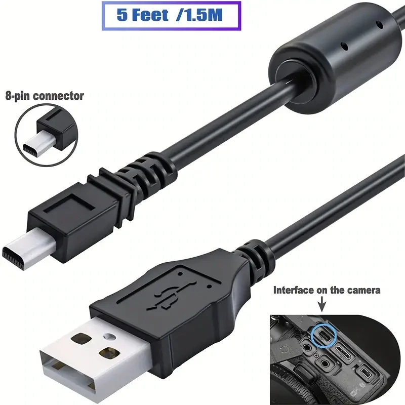 Cable de carga y datos Para Nikon CoolPix, L, D, P, Series Digital Camera