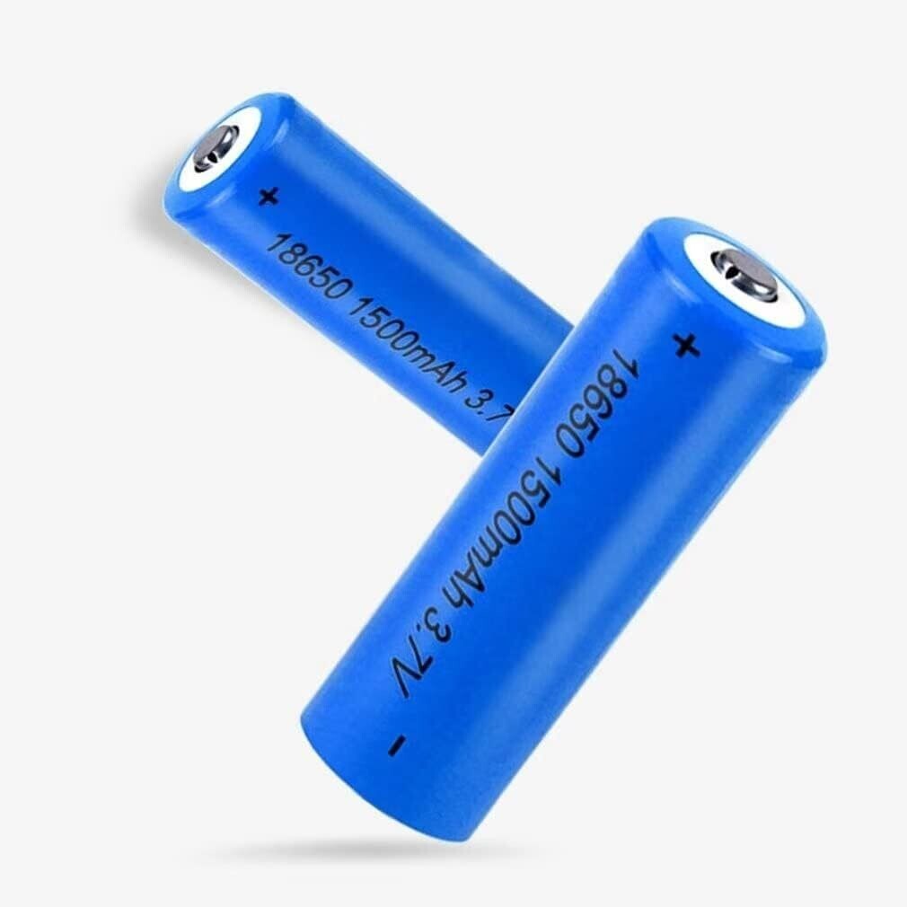 Batería recargable de litio de 3,7 V con botón superior de 1500 mAh de alta capacidad para dispositivos domésticos, faros, linterna (botón superior, paquete de 4)