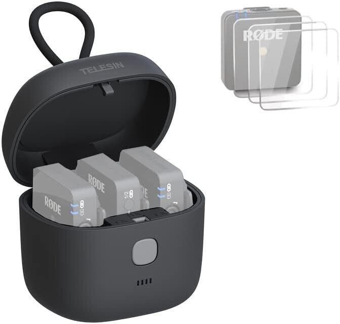 Cargador Allinbox TELESIN para micrófono inalámbrico Go I/Go II RODE.