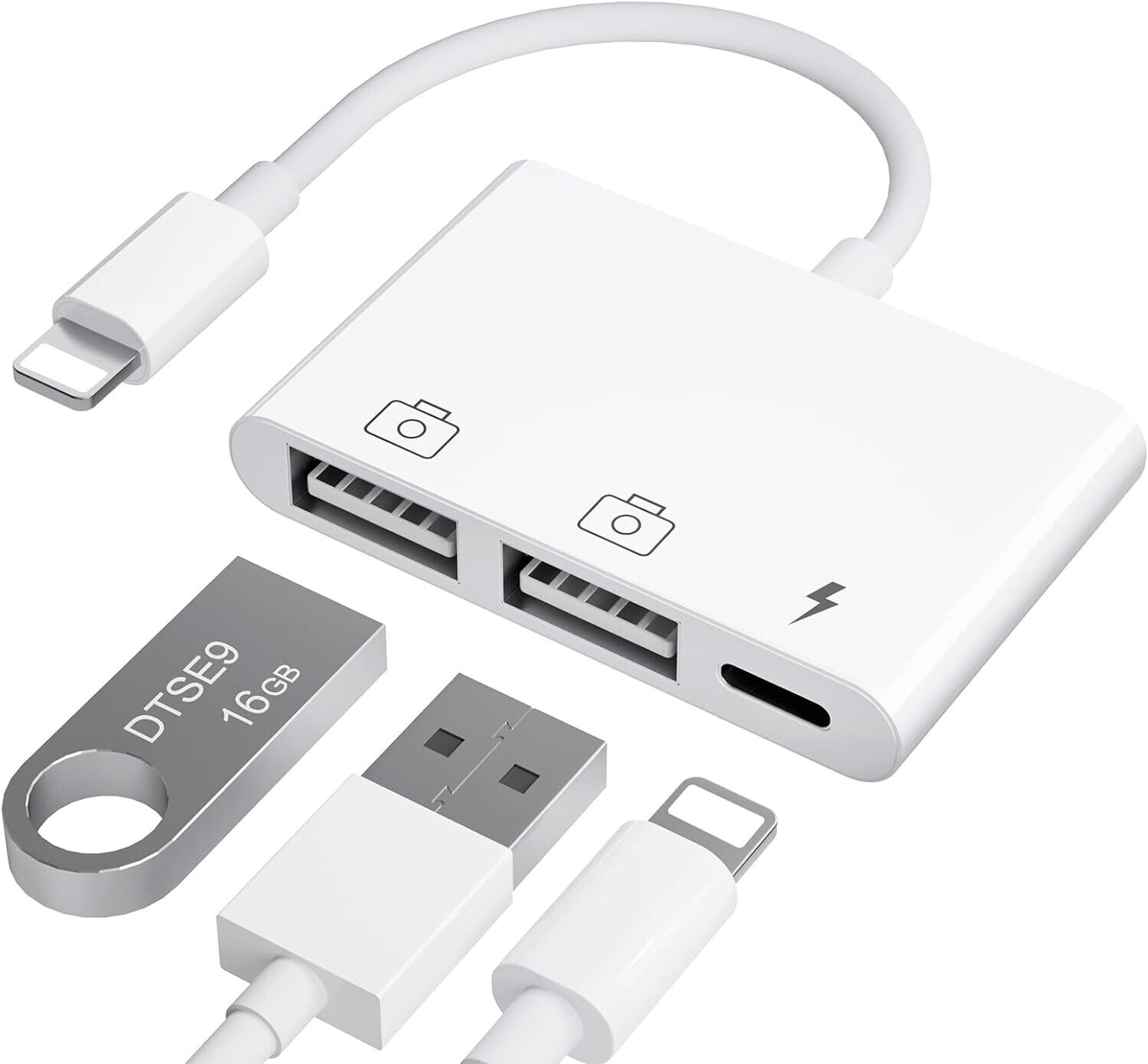 Adaptador de iPhone a USB Compatible con iPhone/iPad