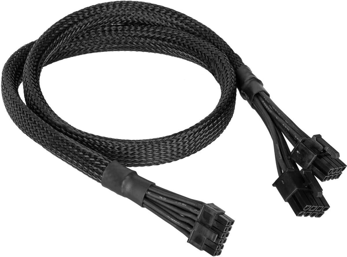 Cable de alimentación GPU con funda de 12 pines para tarjetas gráficas 3060, 3070, 3080, 3090 CORSAIR