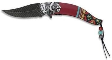 Navaja india con decoración apache y empuñadura de ABS