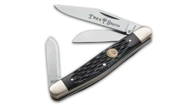 Navaja de bolsillo Stockman de hueso negro de Boker Tree Brand