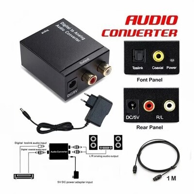 Convertidor Audio Optico Analogico a Digital