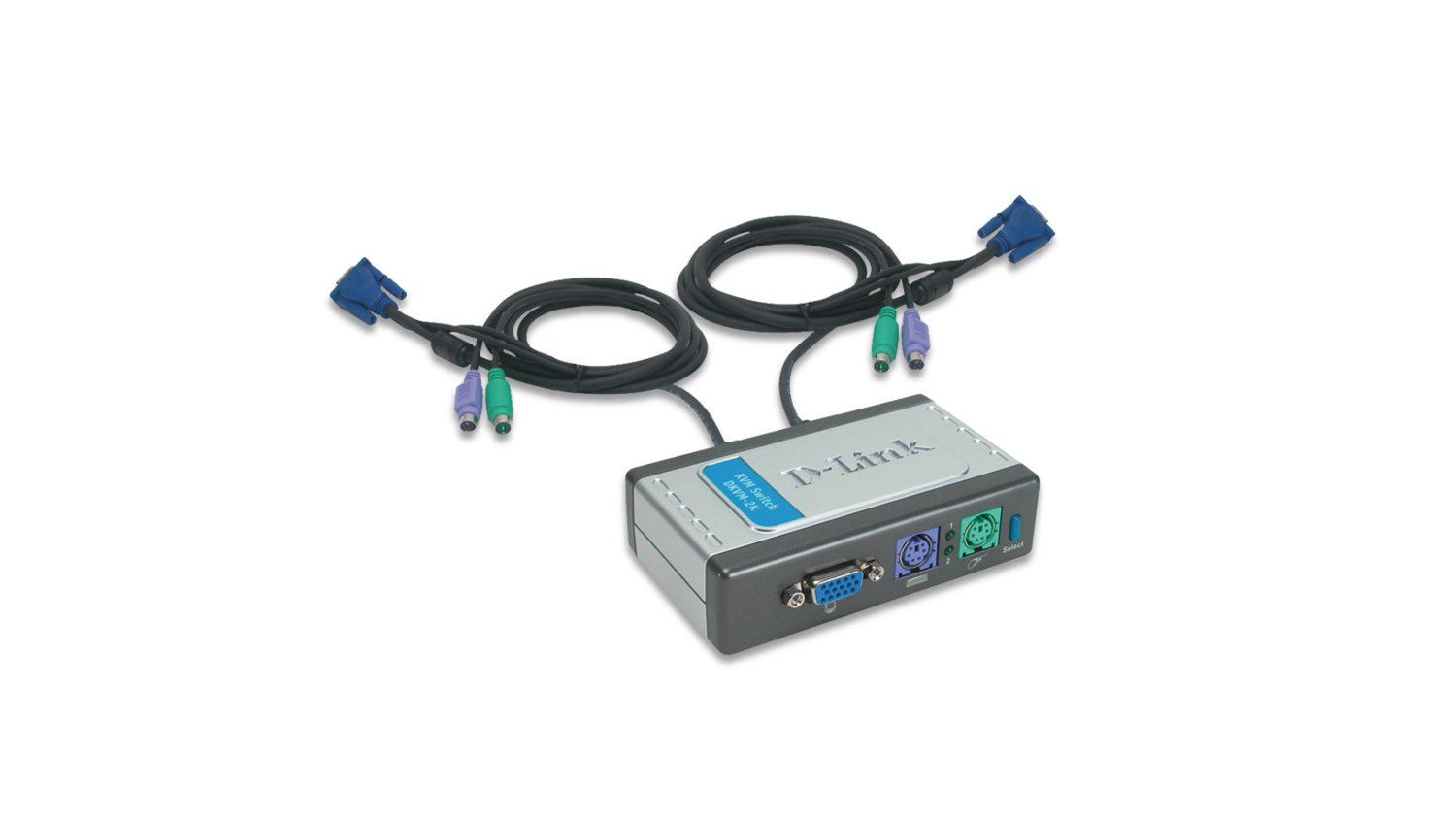 Switch KVM de 2 Puertos para Teclado, Video y Mouse D-LINK