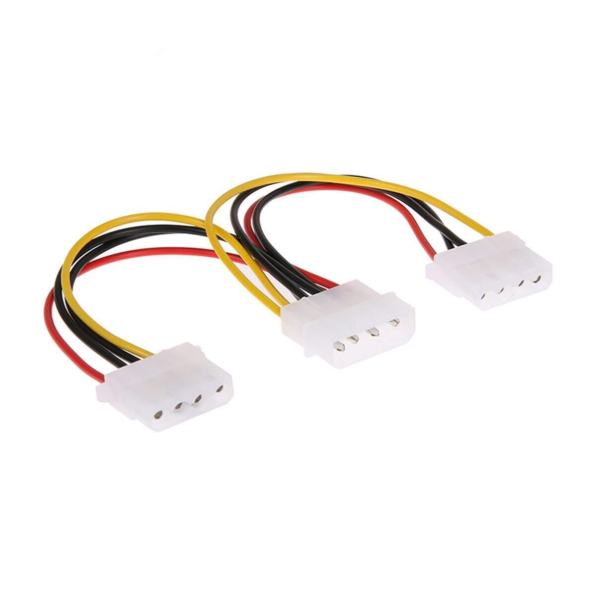 Molex macho de 4 pines a 2 puertos Molex IDE hembra
