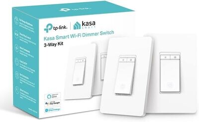 Interruptor de luz WiFi inteligente Kasa, kit de atenuación de 3 vías tp link KS230 (usado en Buen Estado)
