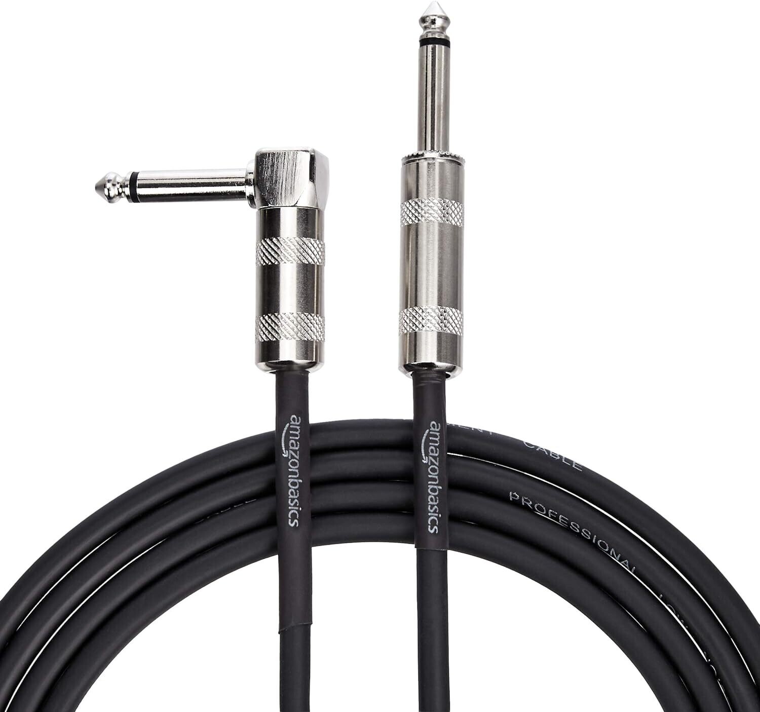 Cable de instrumento en ángulo recto de 6 metros, Amazon Basics