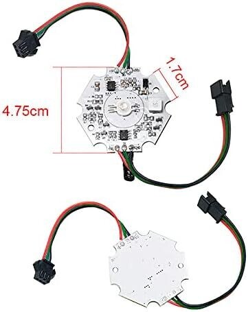 Módulo de píxeles led controlado de alta potencia, 3W, entrada de DC12-24V, RGB direccionable a todo color