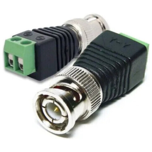Conector Bnc Macho Para Cctv Video Balun Pack De 10 Unid