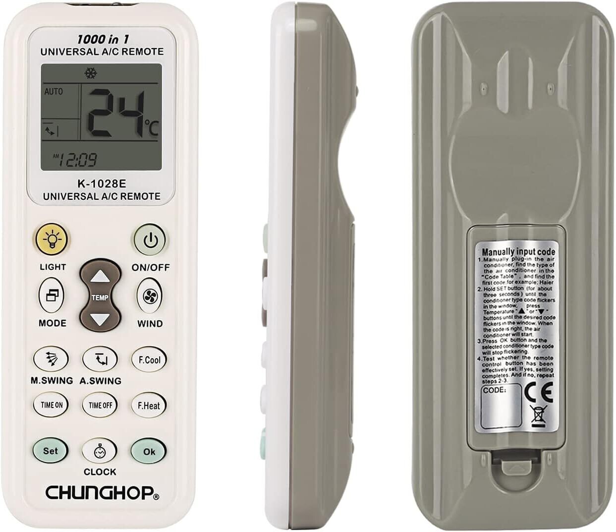 Control Remoto Universal Para Aire Acondicionado A/c K-1028e