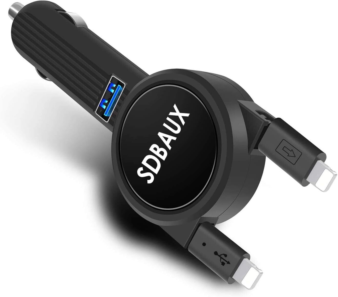Cargador de coche, carga rápida de 3.1 A/15 W, SDBAUX para iphone
