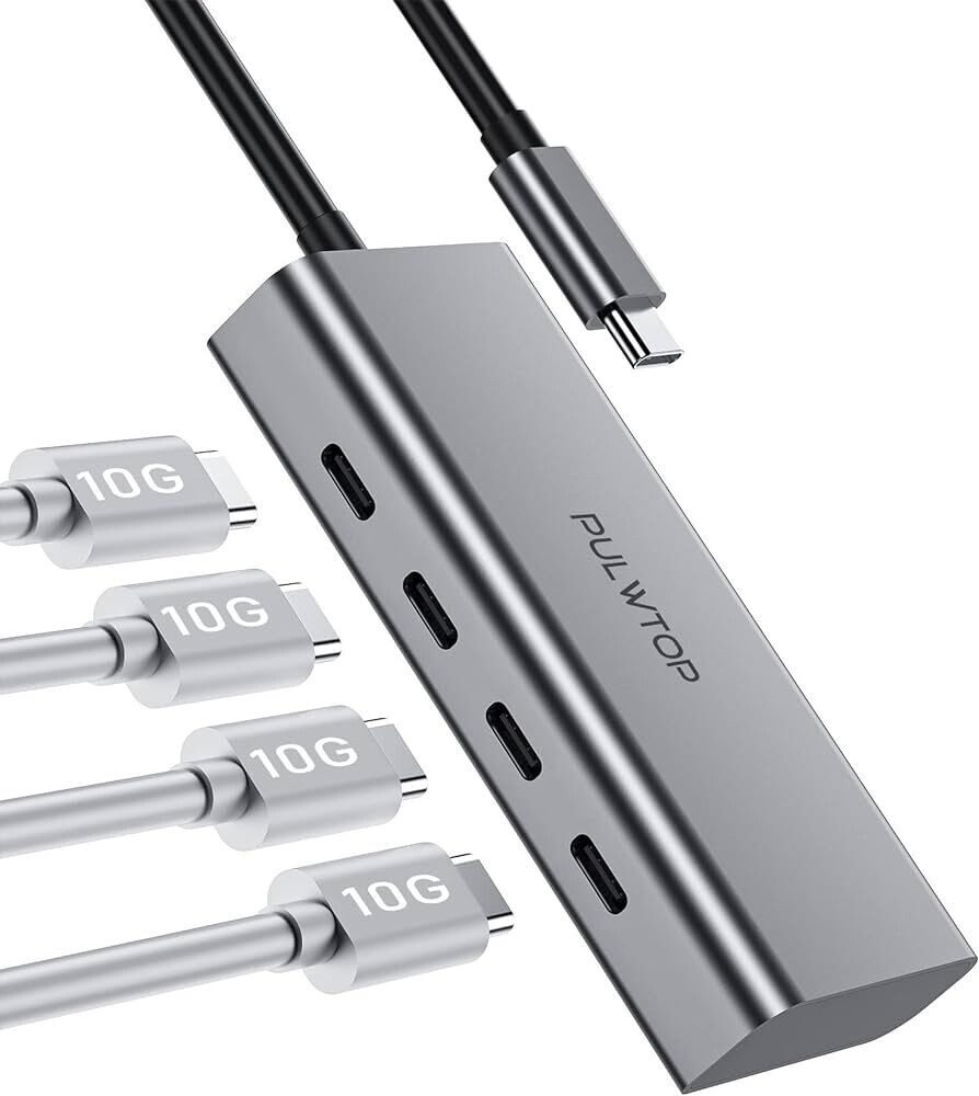 Hub USB-C de 4 puertos de 10 Gbps para portátil