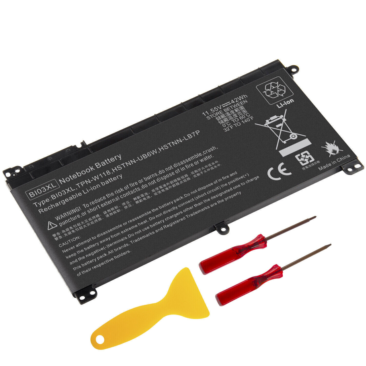 Batería para portátil B103XL para HP Pavilion x360 M3 TPN-W118 42Wh 844203-855 42Wh