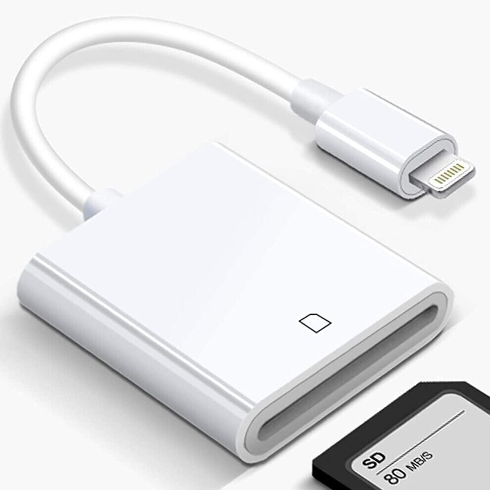 Lector de tarjetas SD, adaptador de lector de cámara Apple Lightning a tarjeta SD