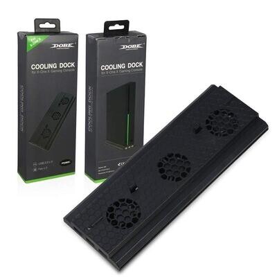 Soporte vertical para ventilador de refrigeración Xbox one X, soporte USB HUB para Xbox One X (negro)